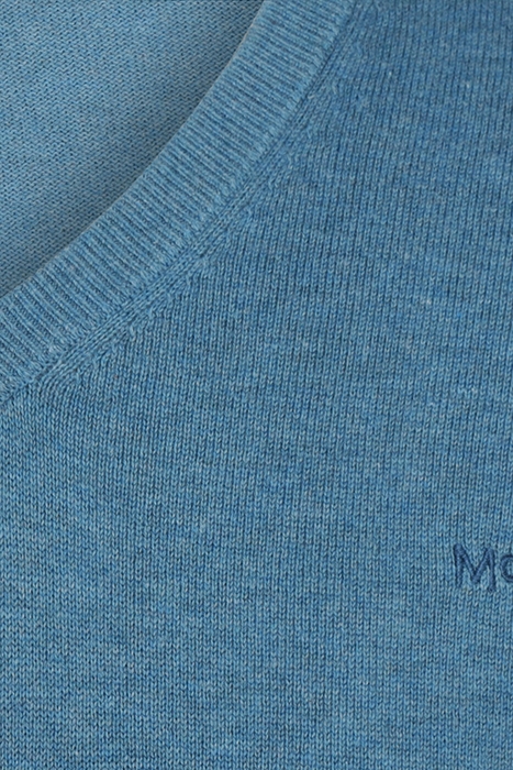 V NECK SWEATER DARK AQUA 3