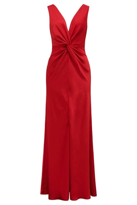 PARKER SATIN TWIST MIDI DRESS BARBADOS CHERRY 3