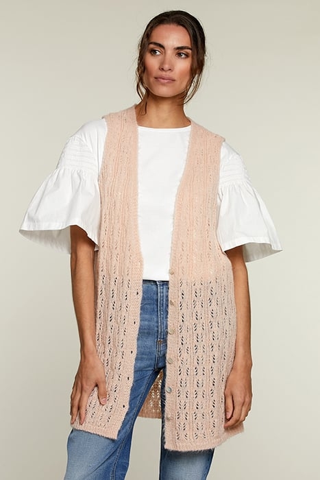 PINK LONG AJOUR SPENCER 1