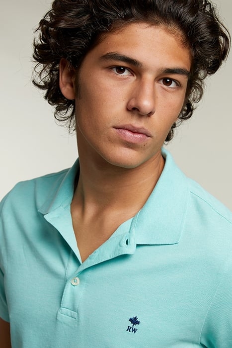 CUSTOM FIT PIMA COTTON POLO PISTACHE MIX GREEN 4