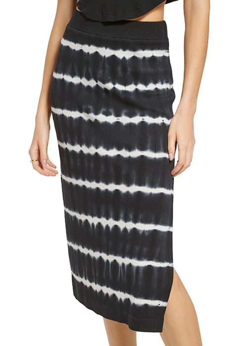 TIE DYE RIB PULL ON BLK/WHT 3