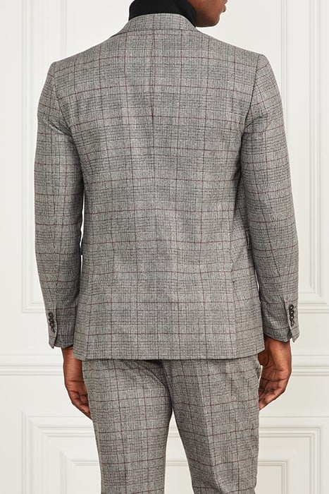 SEAN NOTCH BLAZER BLACK/WHITE/RED CHECK 2