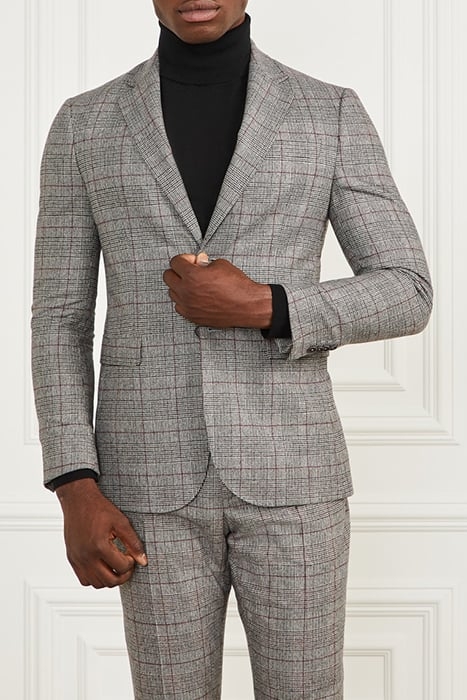SEAN NOTCH BLAZER BLACK/WHITE/RED CHECK 7