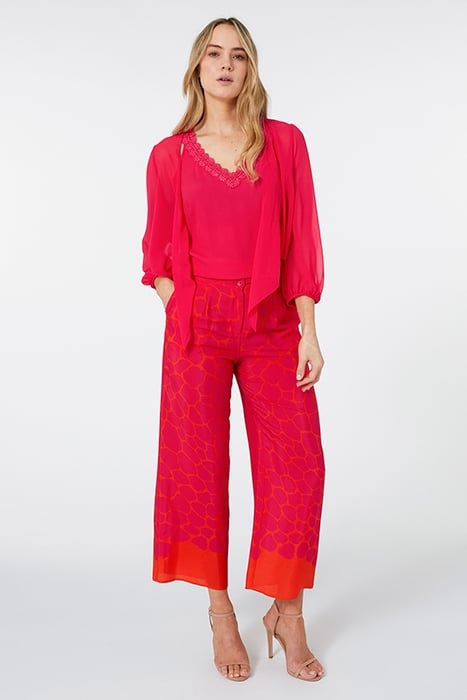 ELEGANT PRINTED TROUSERS RED 3