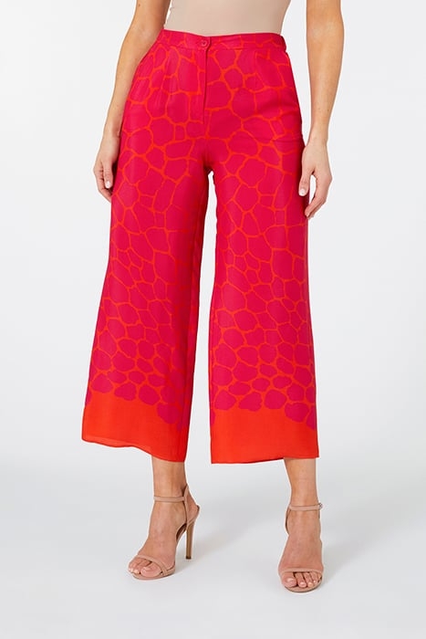 ELEGANT PRINTED TROUSERS RED 1