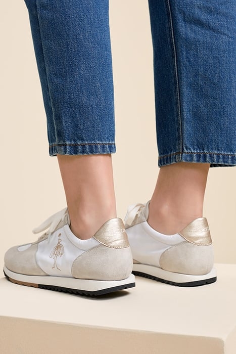 O.ZAKI - TWO-MATERIAL TWINE SNEAKERS WITH DANCER EMBROIDERY 4