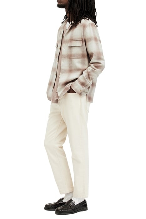 KNOLL LS SHIRT OATMEAL WT/CHESTNU 5