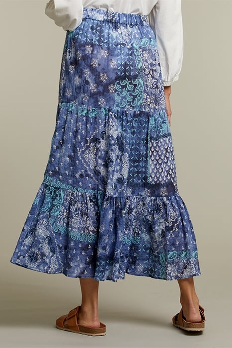 FANTASY BLUE ELASTIC WAIST SKIRT 2