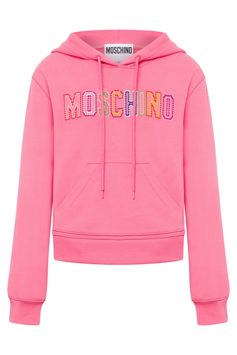 CROCHET LOGO ORGANIC COTTON SWEATSHIRT PINK 3