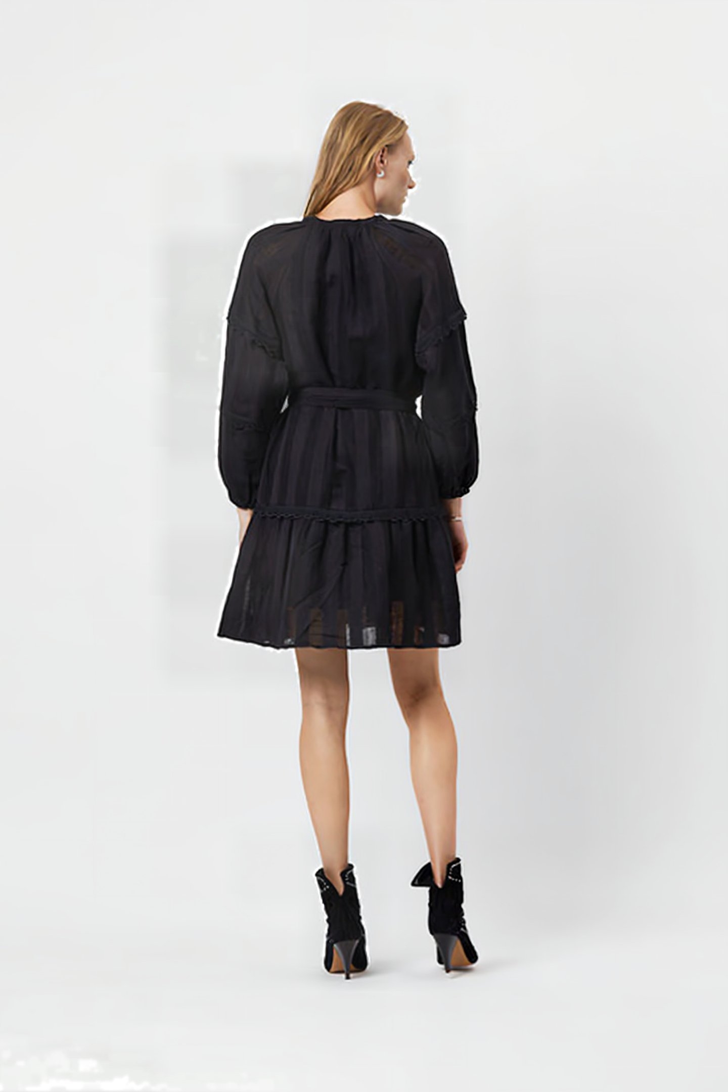 D6NOVA SCULPED LACE DRESS RAVEN 2