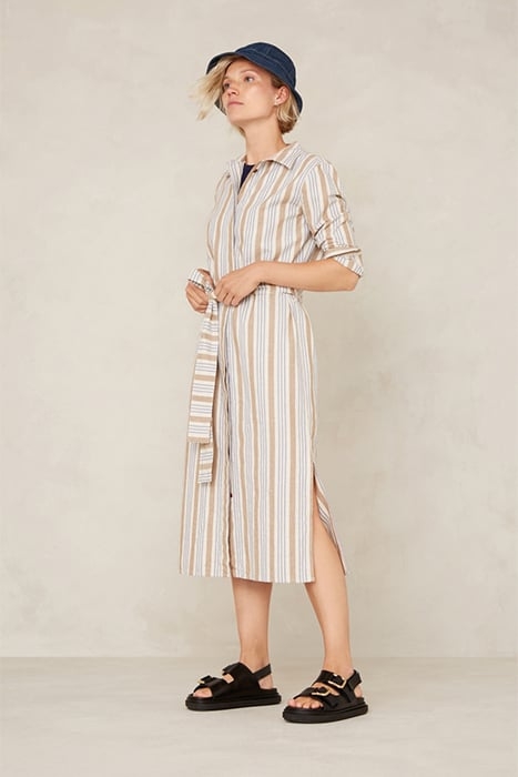 MAGGY ECRU HEMP STRIPE 1