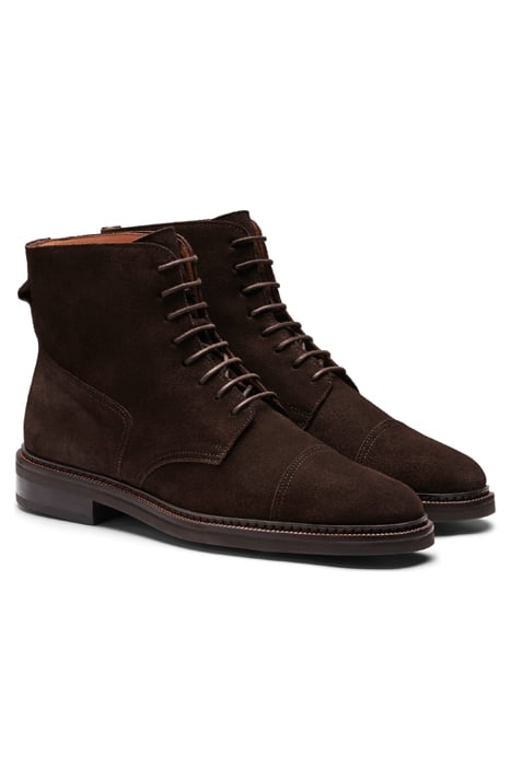 SUEDE-LACEDBOOT-D.BROWN BROWN 5