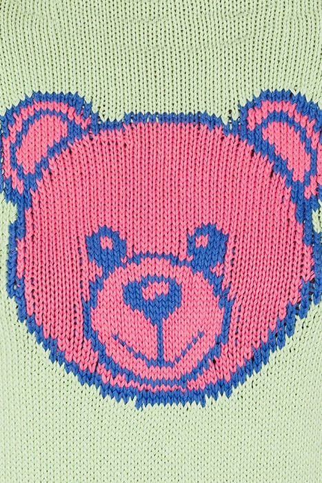 MOSCHINO TEDDY BEAR COTTON SWEATER GREEN 4