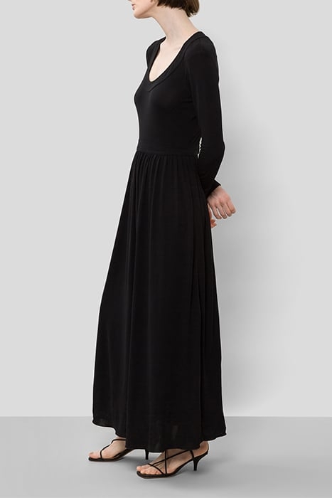 DIANE ANKLE LENGTH JERSEY DRESS BLACK 4