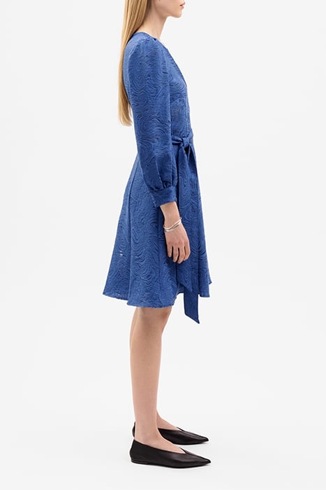 NICKY MINI LENGTH DEEP V-NECK DRESS OCEAN BLUE 4