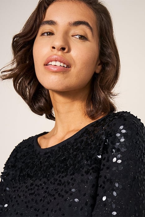 ROXY SEQUIN TOP CHARCOAL GREY 4