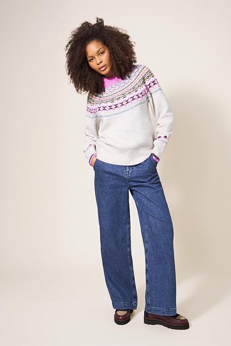 POPPY FAIRISLE JUMPER WHITE 3