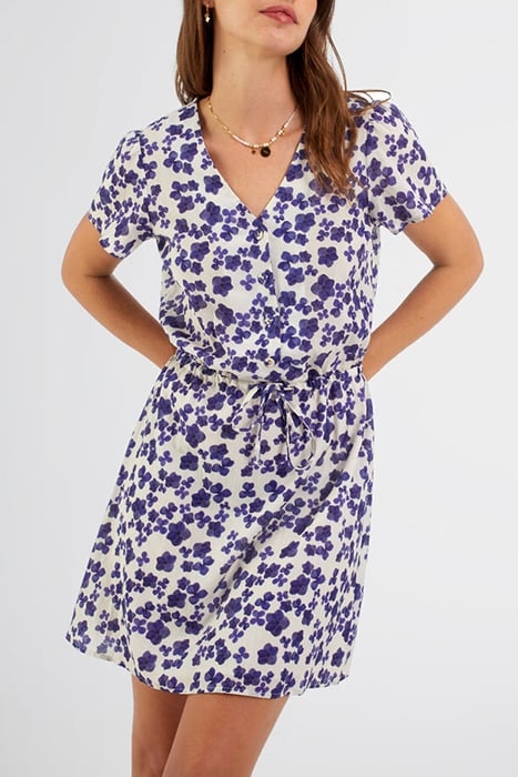 WHITE ANEMONE PRINT DRESS OFF-WHITE 4