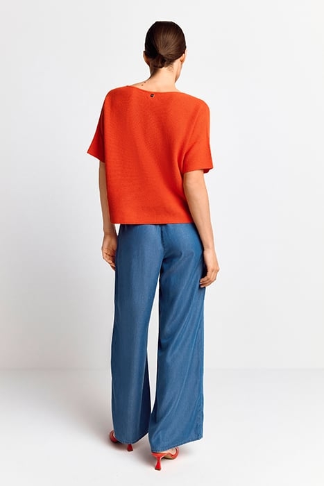 FINEGAUGE SEAMLESS PULLOVER GRS CHERRY TOMATO 3