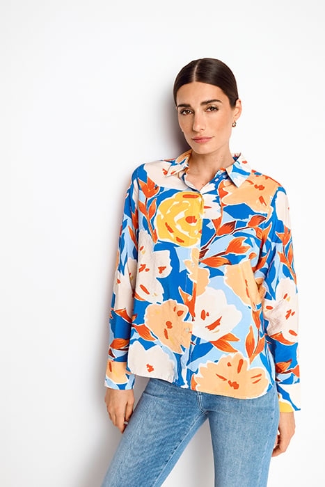 PRINTED BLOUSE AZZURE BLUE 1
