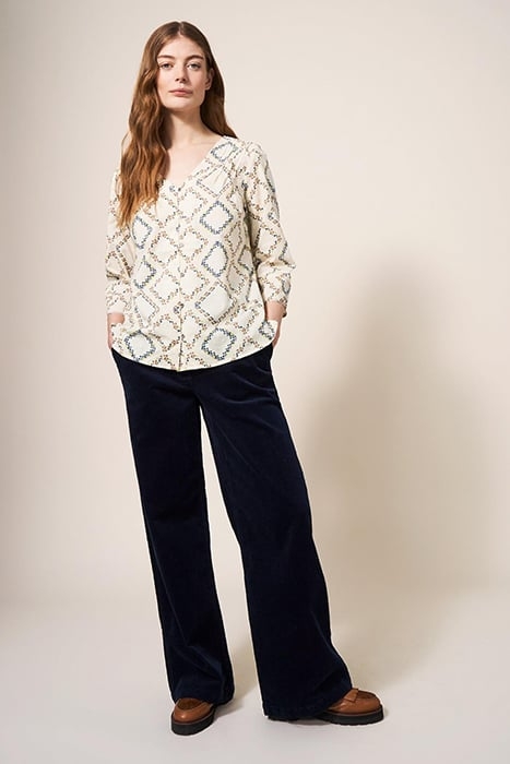 RAE  COTTON TOP IVORY PRINTED 1