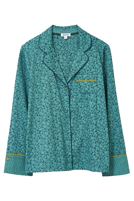 NINA PJ SHIRT TEAL 3