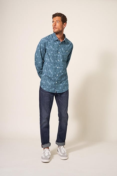 PEACOCK PRINTED SHIRT BLUE PRINTED 2