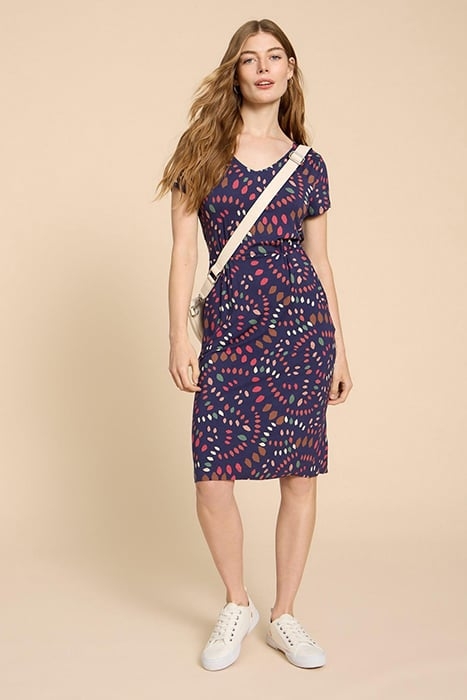 TALLIE ECO VERO JERSEY DRE NAVY PRINTED 3