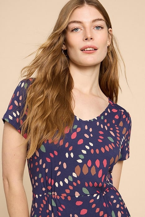 TALLIE ECO VERO JERSEY DRE NAVY PRINTED 4