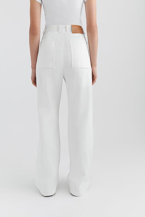 MAZE PLEATED DENIM TROUSERS WHITE 2