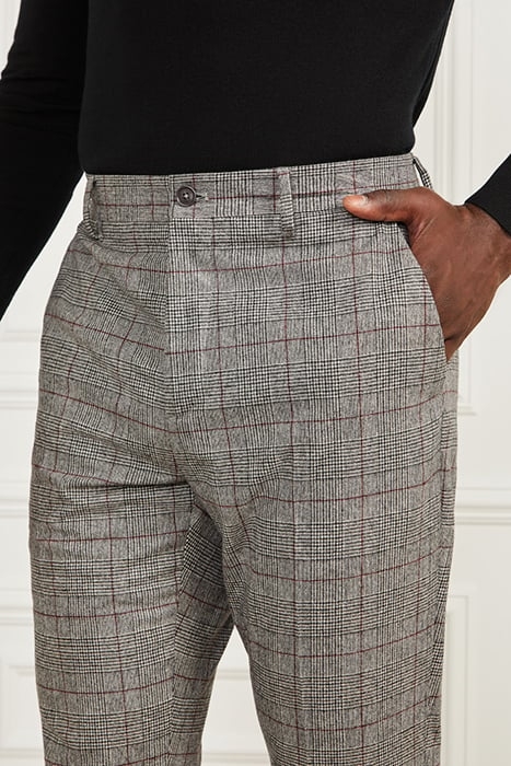 ROGER CLASSIC CHINO FIT BLACK/WHITE/RED TAILORED PANT 8