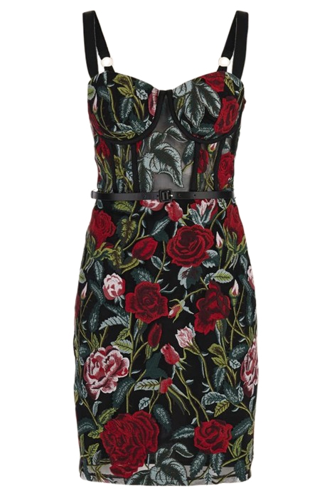 FLORAL CORSET DRESS BLACK MULTI 5
