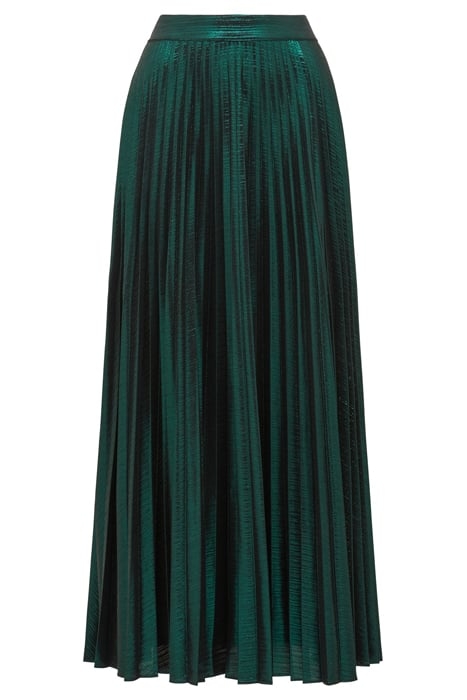 RYLEE METALLIC PLEATED SKIRT GREEN 4