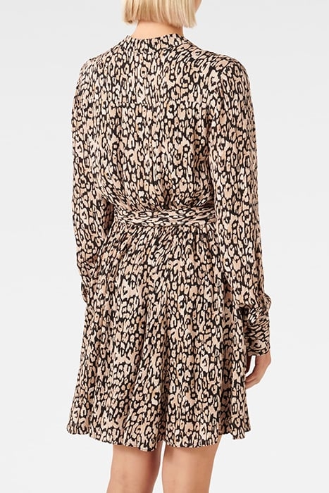 PERRY SHIRT GODET DRESS PAINTERLY ANIMAL 2