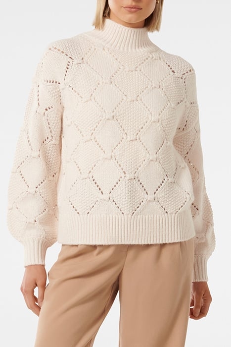 VERITY BOBBLE STITCH KNIT JUMPER PORCELAIN 1