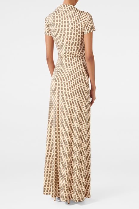 LORINDA PETITE JERSEY DRESS MOCHA CARTER GEO 2