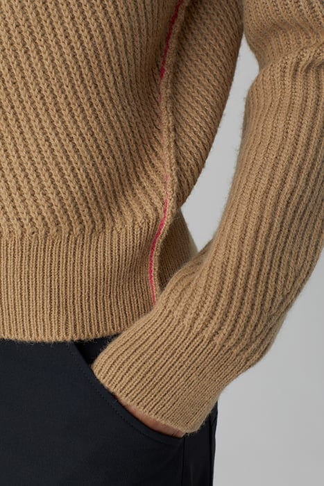 CREW NECK LONG SLEEVE KNITS BROWN MARBLE 6