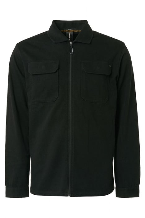 OVERSHIRT ZIPPER CLOSURE SWEAT BLACK 4