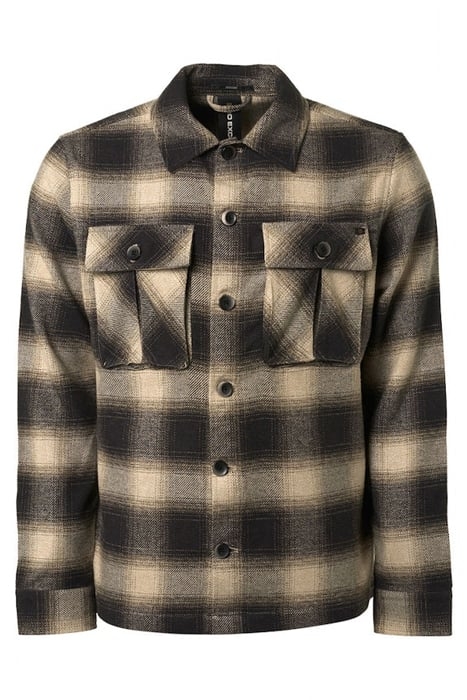 OVERSHIRT BUTTON CLOSURE CHECK STONE 4