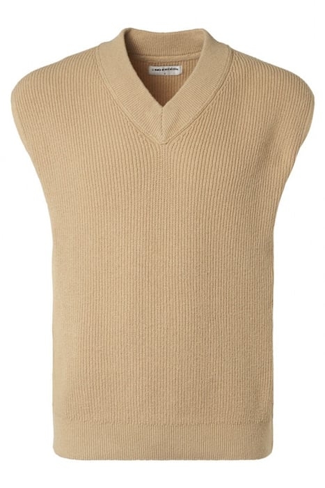 SPENCER V-NECK RELIEF RIB JACQUARD WITH WOOL STONE 4