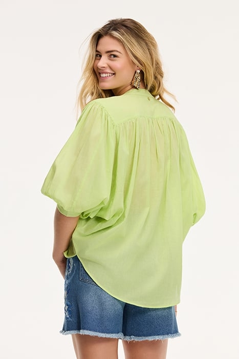 LADIES EVELYN BLOUSE LIME GREEN 2