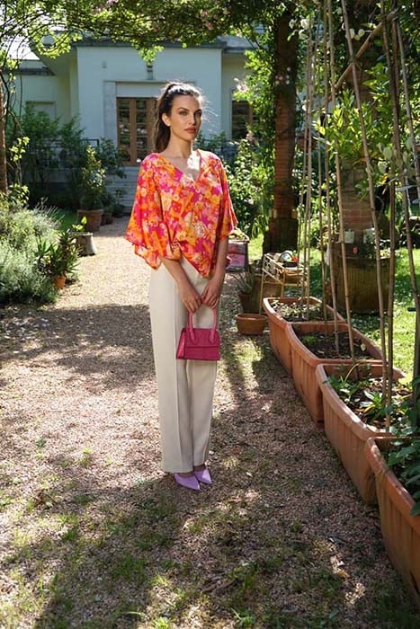 BLOUSE TORTOLI FLORAL ORANGE FUCHSIA ORANGE FUCHSIA 3