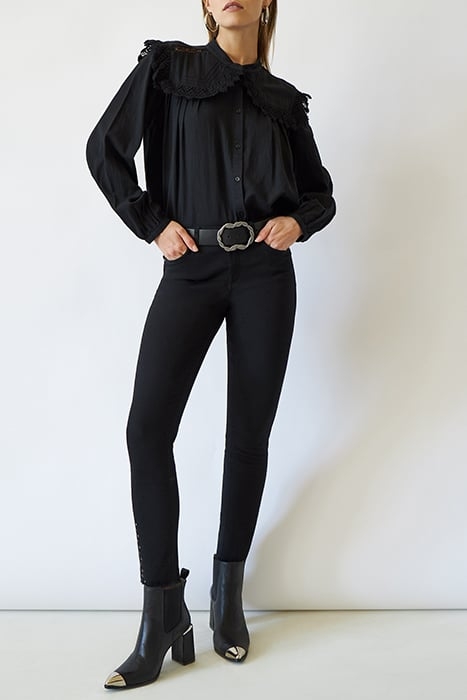 INTENSE BLACK STUDDED SCULPT UP SLIM JEANS 3