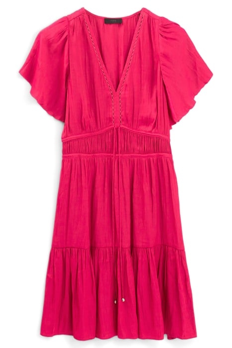 TANGY FUCHSIA RUFFLED DRESS 4