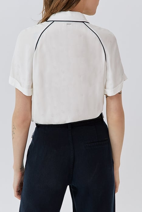 WOMEN OFF-WHITE SHIRT WITH JACQUARD ROCK MOTIF 2