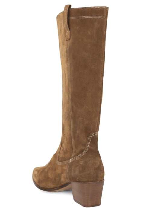 COGNAC SUEDE COWBOY-STYLE BOOTS 3