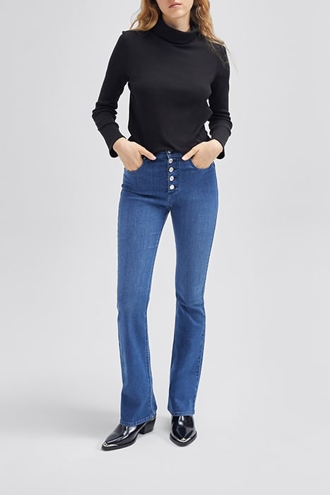 BLUE HIGH-WAIST SCULPT-UP FLARED JEANS 3