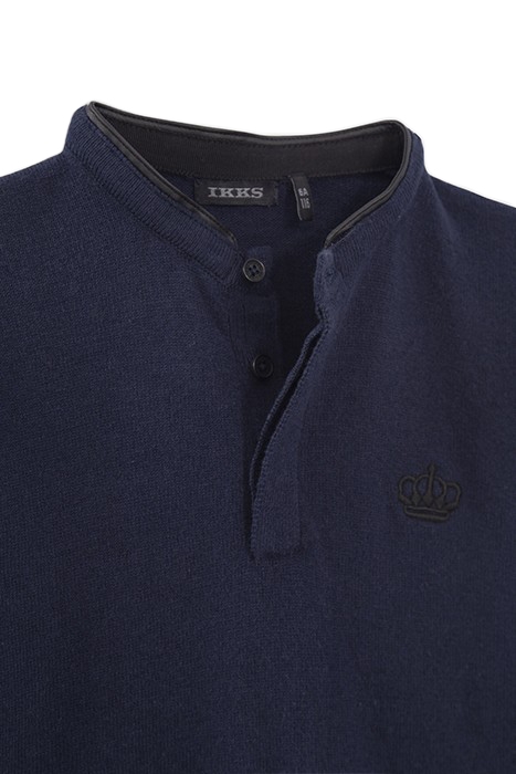 BOYS’ NAVY KNIT BUTTON-NECK SWEATER 5