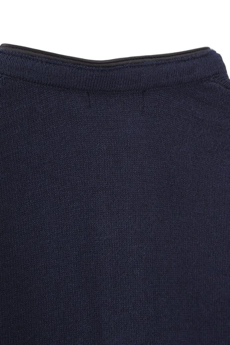 BOYS’ NAVY KNIT BUTTON-NECK SWEATER 6