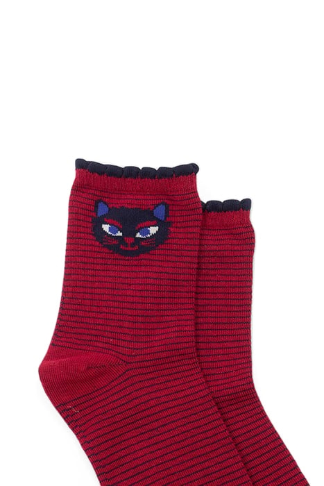 GIRLS’ WHITE/RED/SILVER SOCKS 6